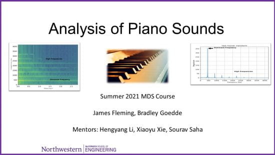 Analysis of piano keys